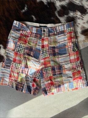 J. Crew Men's Multi-Color Patchwork Madras Shorts